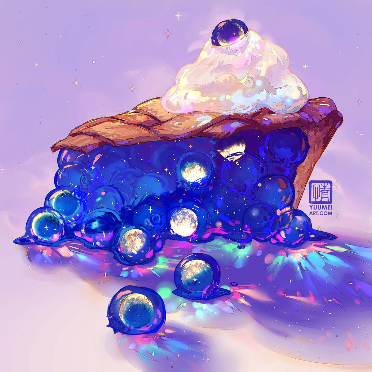 Yuumei_Art's tweet photo. The natural conclusion to my berrymania is blueberry pie!🫐✨🥧

I also realized that I've accidentally made a short comic about the fate of these blueberries with my 3 paintings haha

#blueberry #pie #painting

1/3 https://t.co/NPLa0liONV
