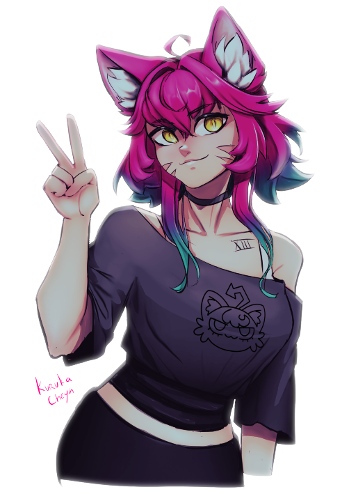CheynKuruka's tweet photo. Et voici un fan art que je voulais faire depuis un moment pour @KatChanVT car elle est cool >:)
#KatChart https://t.co/XXZj0OU64q