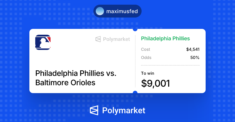 maximusfed77's tweet photo. I just put my money where my mouth is on @Polymarket.

Trade against me: https://t.co/pv0jstIafh https://t.co/vP0vapmSUS