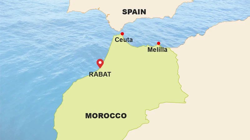 Migane4's tweet photo. @realMaalouf Last time I checked, Ceuta is in Morocco, occupied by Spain. How can Moroccans "invade"? Spain is not in Africa. Ceuta is. On Moroccan soil. https://t.co/o3eE8cH6lf