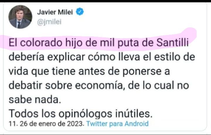 maria_casabal's tweet photo. Mira @diegosantilli esto pensaba Mameluco de vos. 
Te están usando, tenés cero dignidad. https://t.co/u5P5lxYi8U