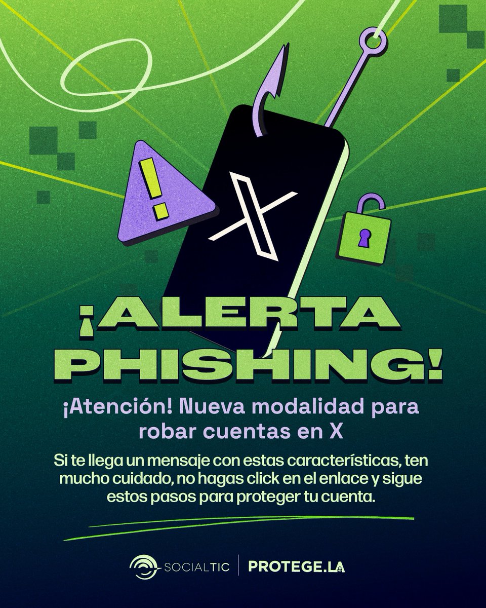 socialtic's tweet photo. 📱🚨¿Has recibido mensajes sospechosos de algún compañerx o colega?

✋No caigas en este engaño, checa nuestra guía de privacidad para poder tomar precauciones sobre este tema. 

https://t.co/NbXABgZVvy https://t.co/0h4a6v2zLi