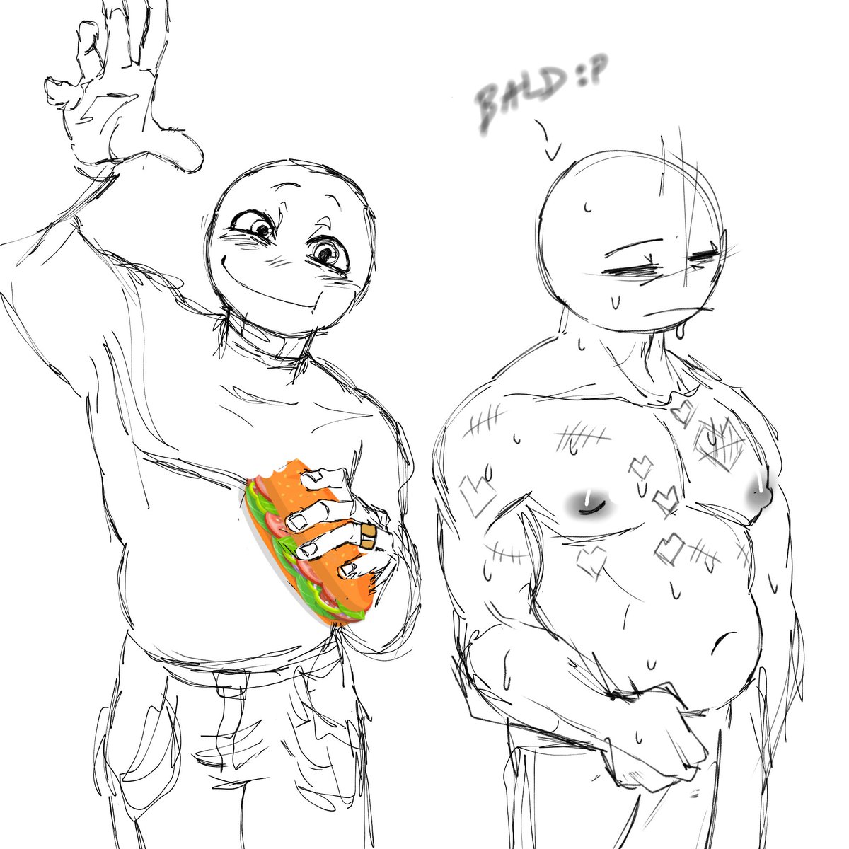 HOLLYMFREAK's tweet photo. BALD
#YourBoyfriendGame
#YBG
#PeterDunbar
#YourBoyfriendGamefanart https://t.co/bc3xgWhUTc