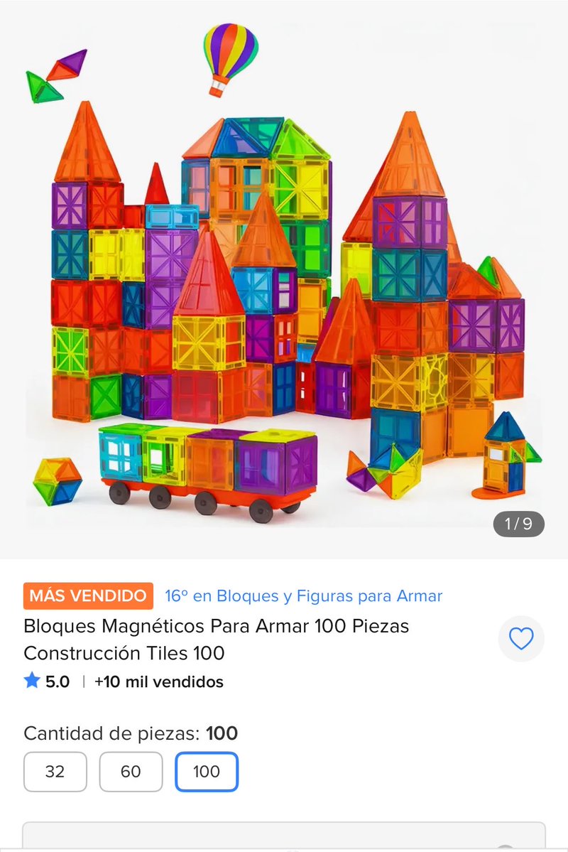 Modoahorroarg's tweet photo. EL JUGUETE MÁS BUSCADO EN OFERTA Y EN CUOTAS! 🔥

📉 Bajaron de $83.990 a $69.249.
https://t.co/TQT0NMSv9e

Si tienen que hacer un regalo (ideal para ir adelantando el Día del Niño), miren esta joyita. Los bloques magnéticos MÁS VENDIDOS de Mercado Libre metieron un descuento. 🧱✨

⭐ Puntaje PERFECTO: 5.0 estrellas y más de 10.000 vendidos.