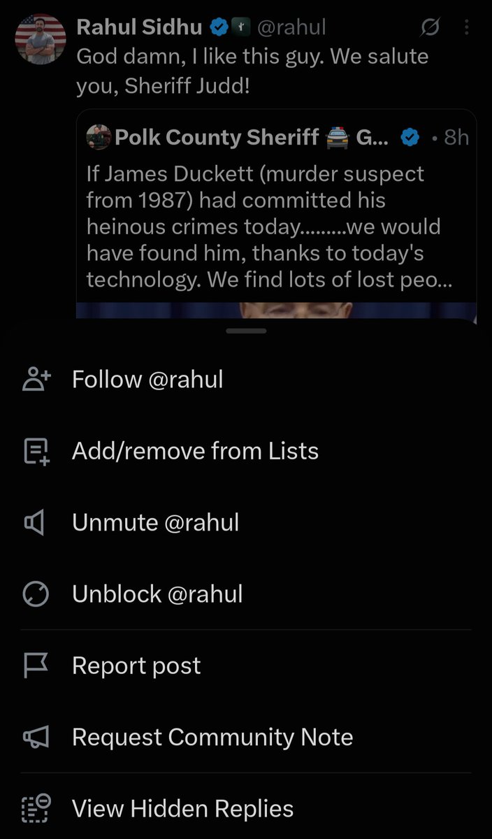 trigger_tooth's tweet photo. Why the fuck have I boosted, muted, and have the word Sheriff blacklisted and this account keeps coming up on my feed!? @elonmusk https://t.co/81heUH3dbz