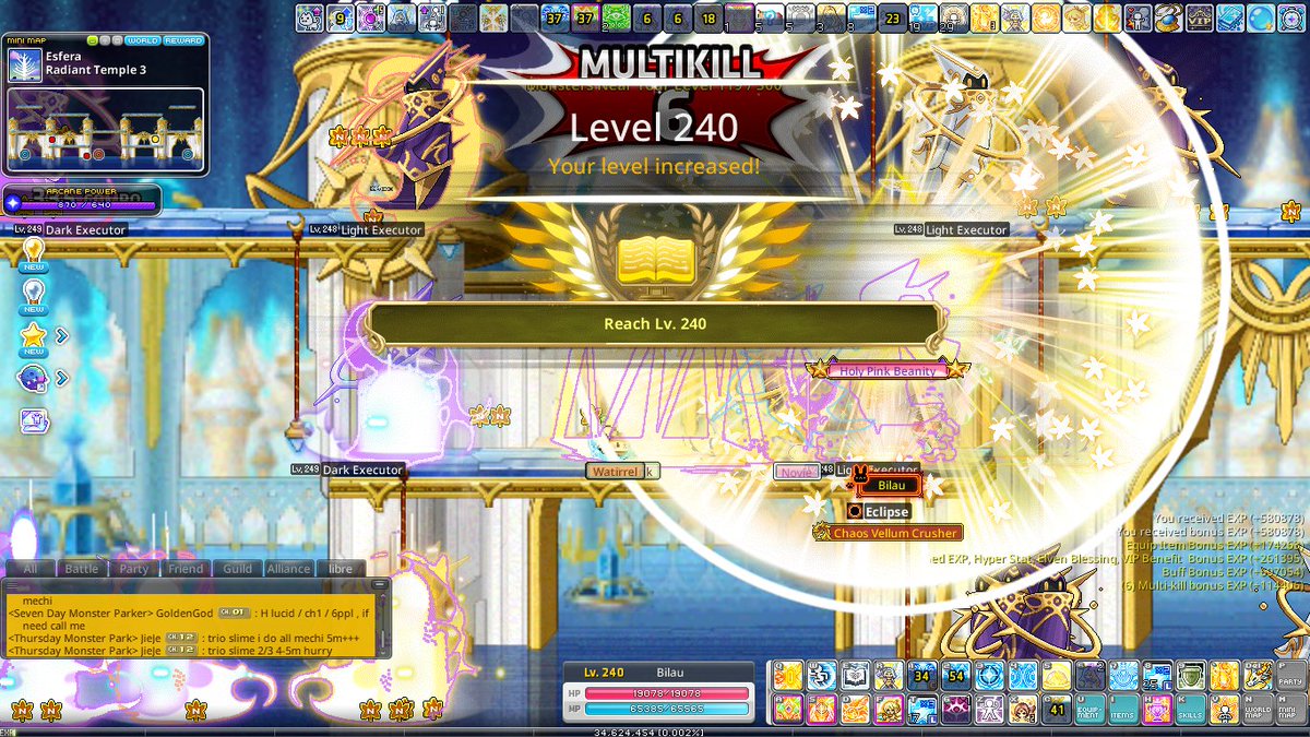 BilauMSU's tweet photo. We made it Lv 240 ✨

🎯 Goal reached
🗺️ Sellas unlocked
🎁 Free Esfera Arcane Symbols
📈 The journey continues

🍁@MaplestoryU #DearMSNDiary
#MapleStoryN #Bishop #MSU https://t.co/FZ4aEN5A3J