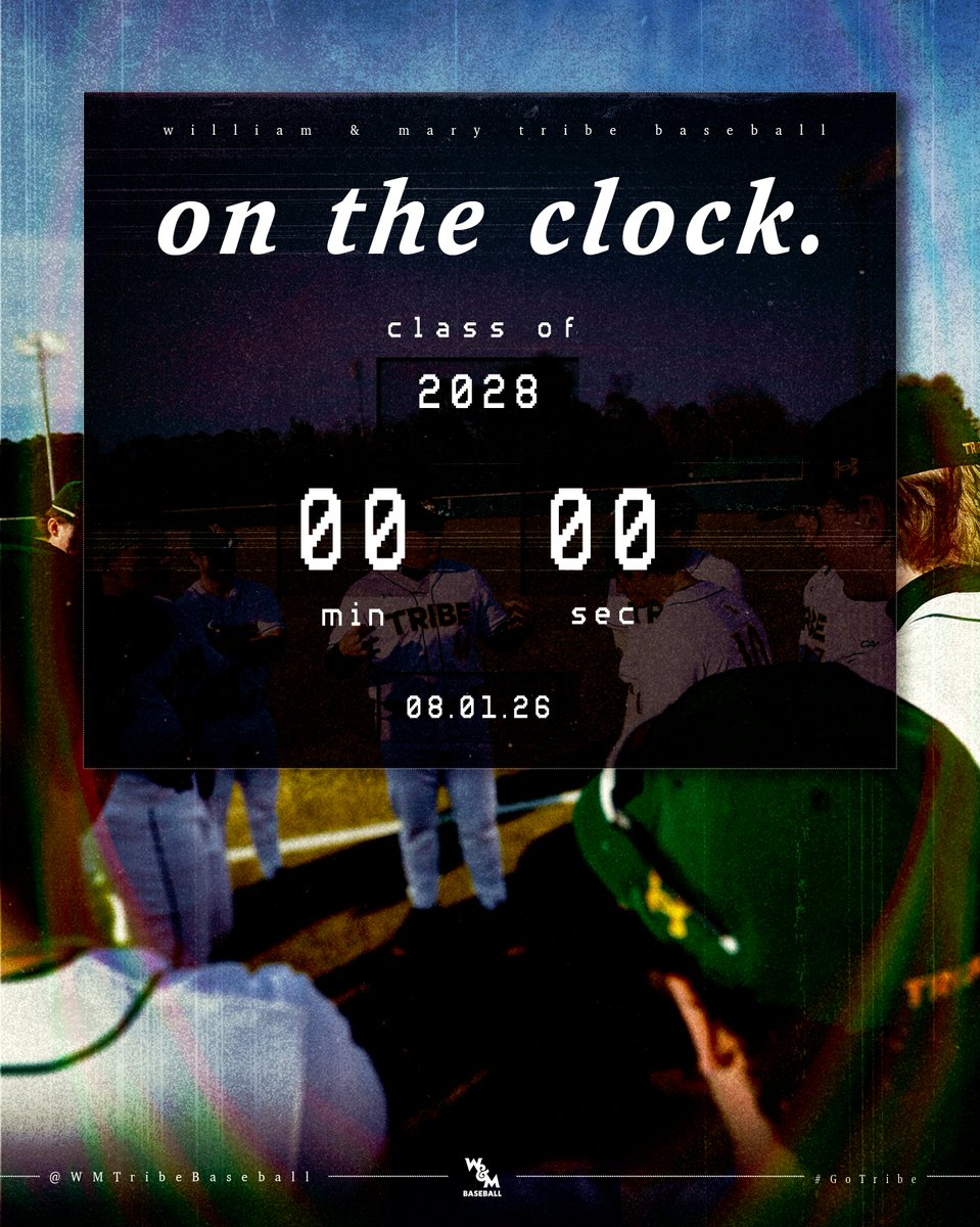 WMTribeBaseball's tweet photo. Class of 2028: your time is 𝙣𝙤𝙬.

#GoTribe https://t.co/Kzp18AHHQe