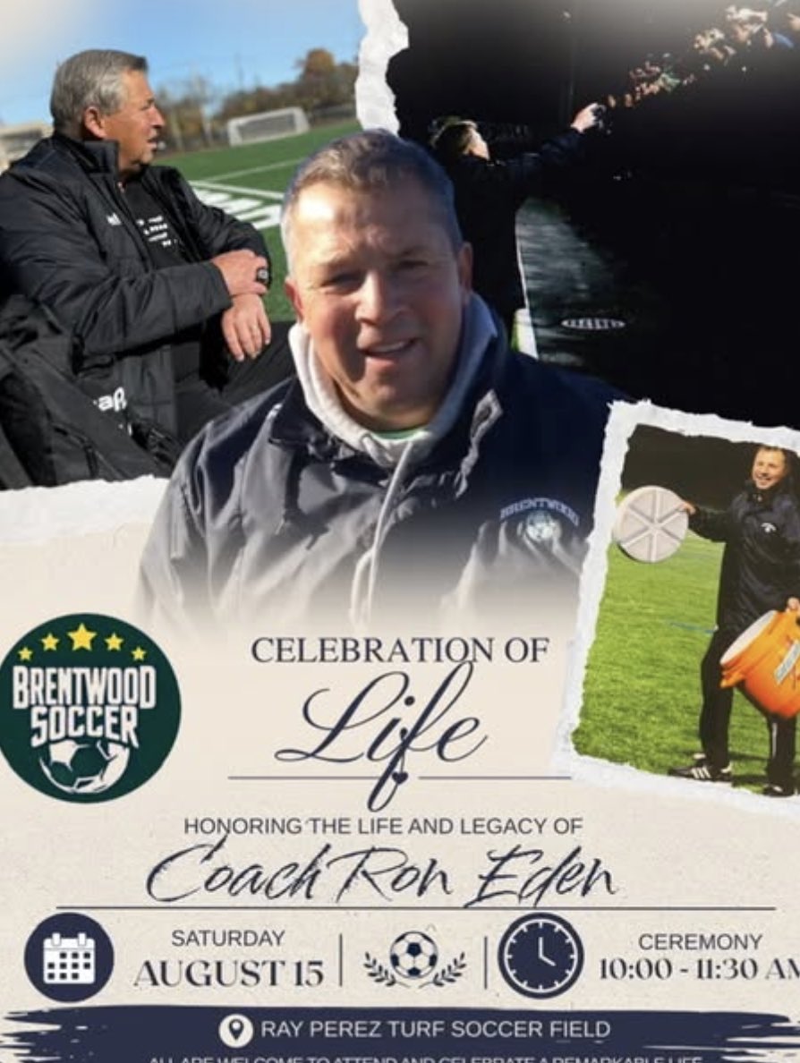SuffolkHOF's tweet photo. Please join us as we celebrate the life and legacy of Suffolk Sports Hall of Famer and legendary Brentwood Soccer Coach Ron Eden on August 15 at Brentwood High School. https://t.co/g6xxbXk7VX