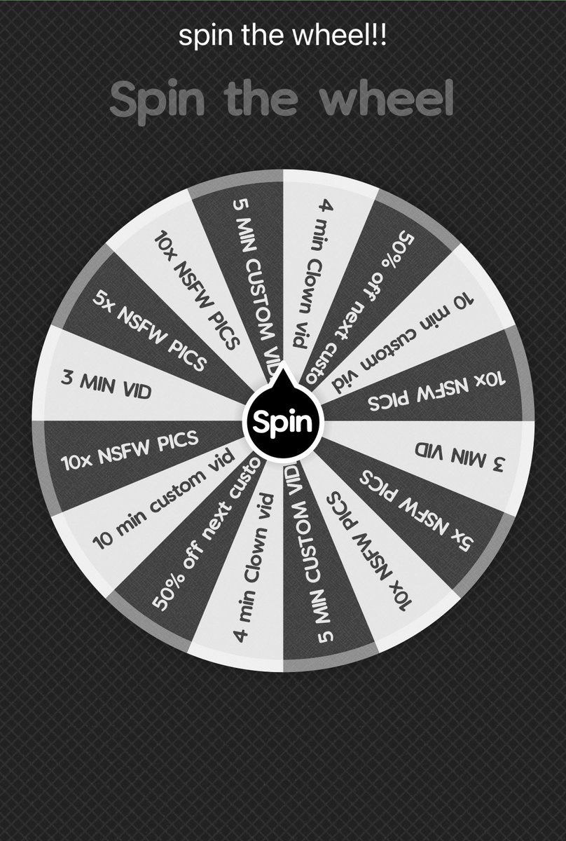 spid3rf4ngs's tweet photo. spin the wheel!! £30 per go 🙈 https://t.co/vW6R5nsDkI