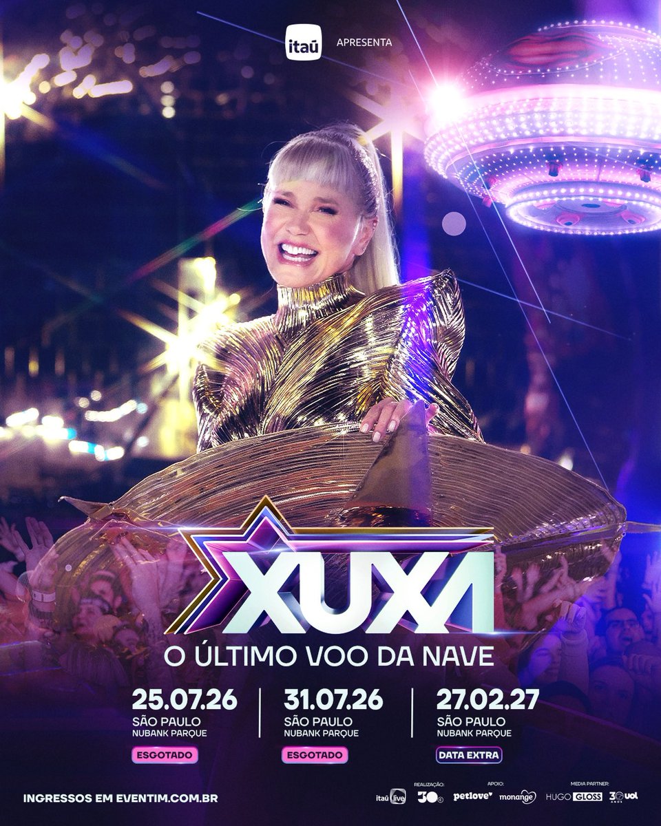 xuxacrave's tweet photo. Xuxa confirma 3ª data em SP após recorde de público no Allianz Parque. https://t.co/hGN43BJHKs