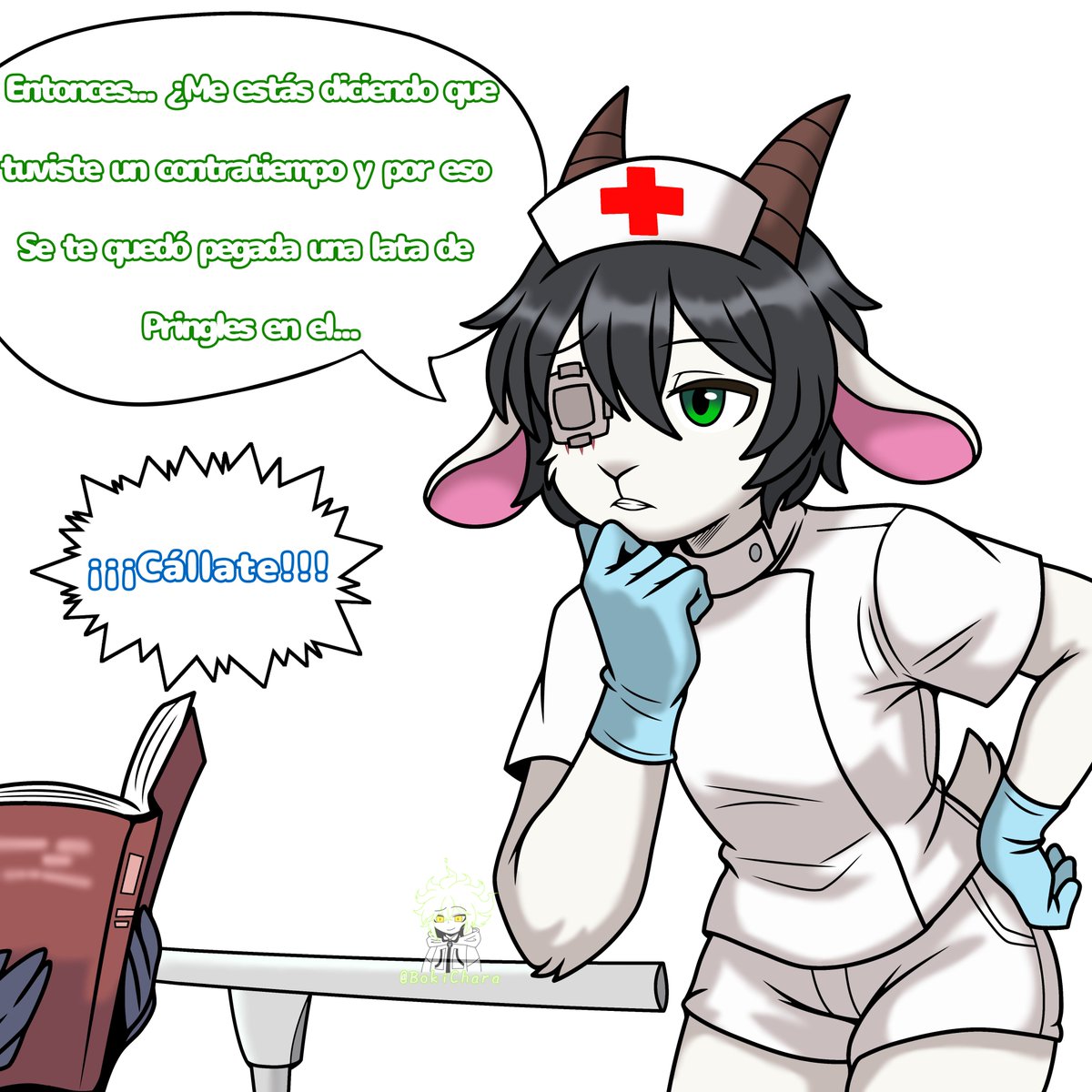 BokiChara's tweet photo. Sistema médico? ✨🖤

#ocart #oc #artwork #cabrita #digitalart #ytal https://t.co/QqaJPfMpEk