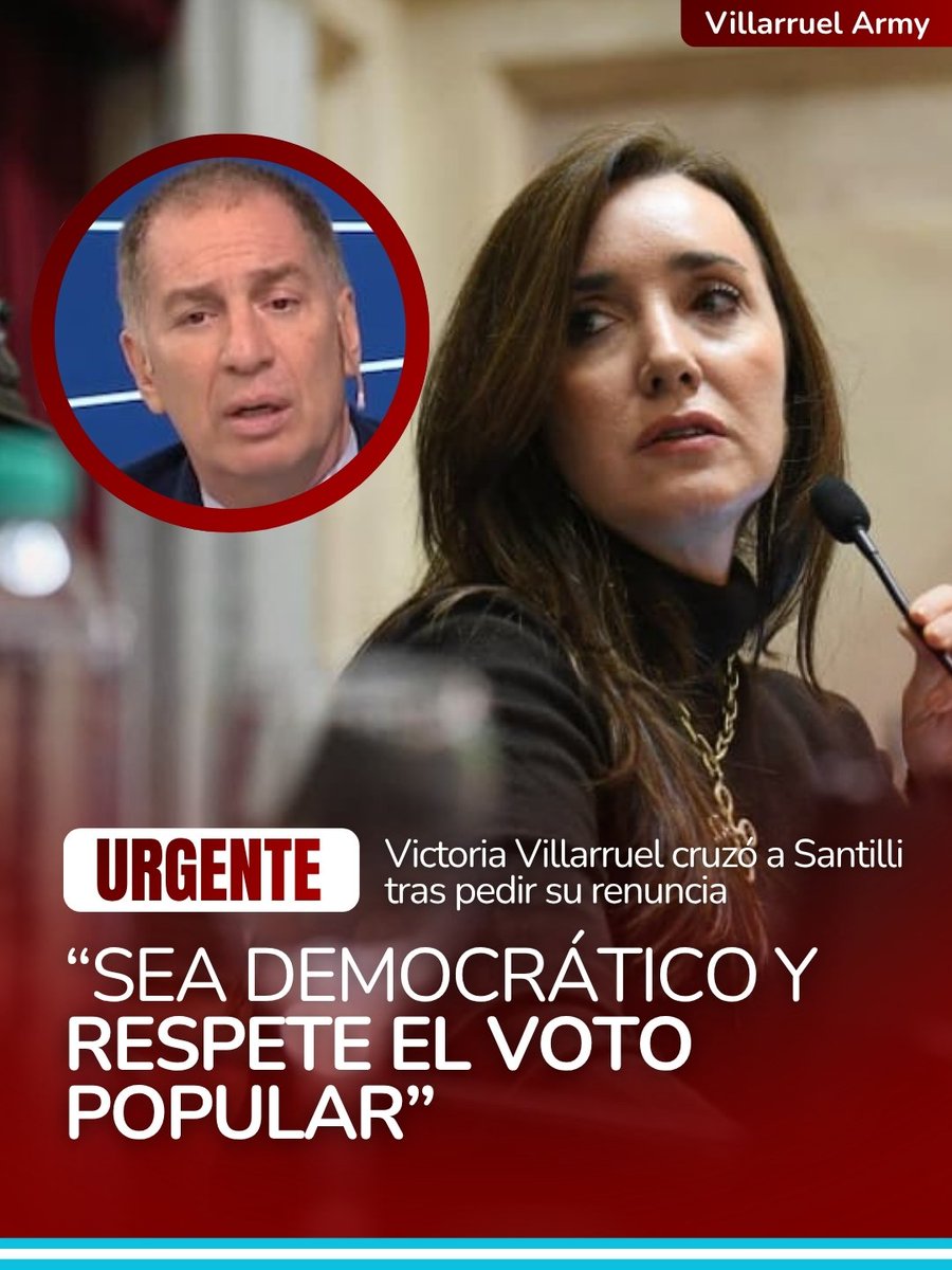 villarruelarmy_'s tweet photo. 🚨 Victoria Villarruel cruzó a Santilli tras pedir su renuncia.

LA DEMOCRACIA SE RESPETA. 👊🏻 https://t.co/oJGvT7WTfG
