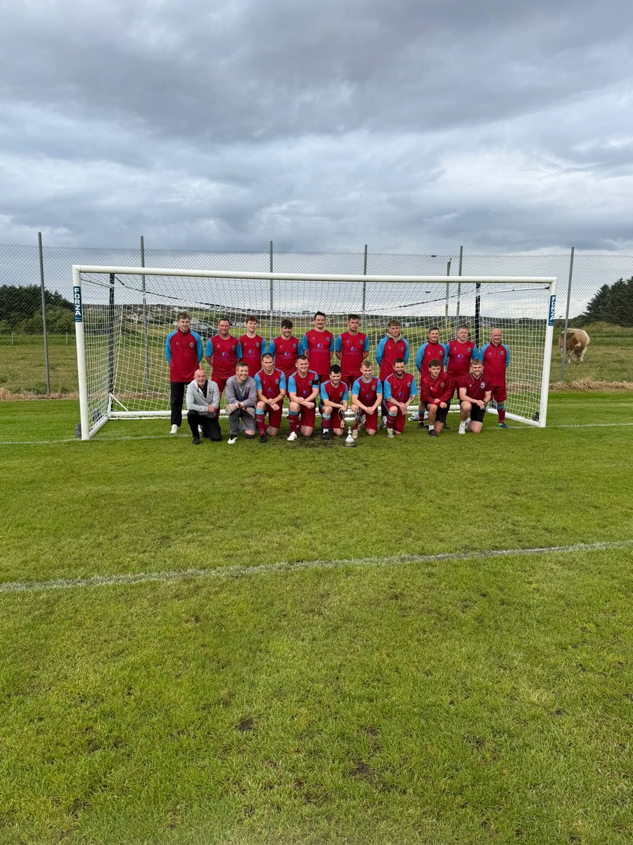 PentlandUnited's tweet photo. Stabbs were presented with the Caithness AFA division one trophy tonight by Murray Coghill senior. Full time - Pentland United 10-2 Lybster. Pu scorers - James Murray (4), Sean Campbell (2), Sam Mackay (2), Andy Mackay and Conor Trueman. #PUFC #Stabbs #ChampionsAgain https://t.co/J6LdtV97yY