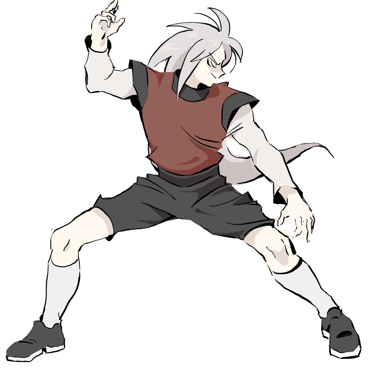 refillre's tweet photo. oc inspired by a Hung Gar  pose. It still has some awkward areas, but I’ll keep studying and practicing until it feels more natural.
中国武術の洪家拳を参考に描いたオリジナルキャラクターです。まだまだ不自然な部分もありますが、これからも研究しながら少しずつ改善していきたいです。 https://t.co/l5UWgK4kj9