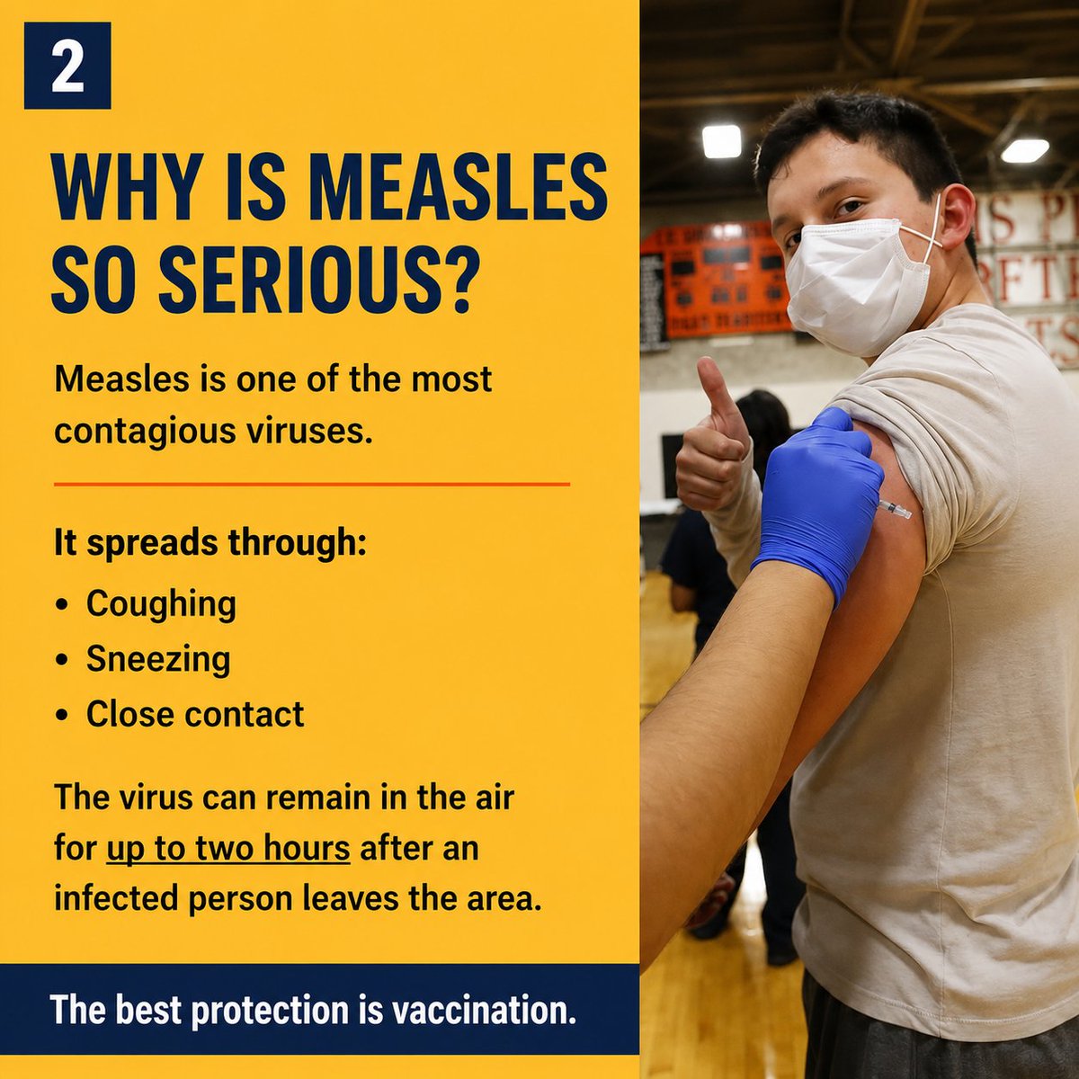 immunizeelpaso's tweet photo. Measles cases are on the rise and is very contagious.

Staying up to date on vaccinations is one of the best ways to protect yourself and our community.

If you're unsure whether you or your child is up to date, our team is here to help.

Call (915) 533-3414 to learn more. https://t.co/DkaU2Q0BcS