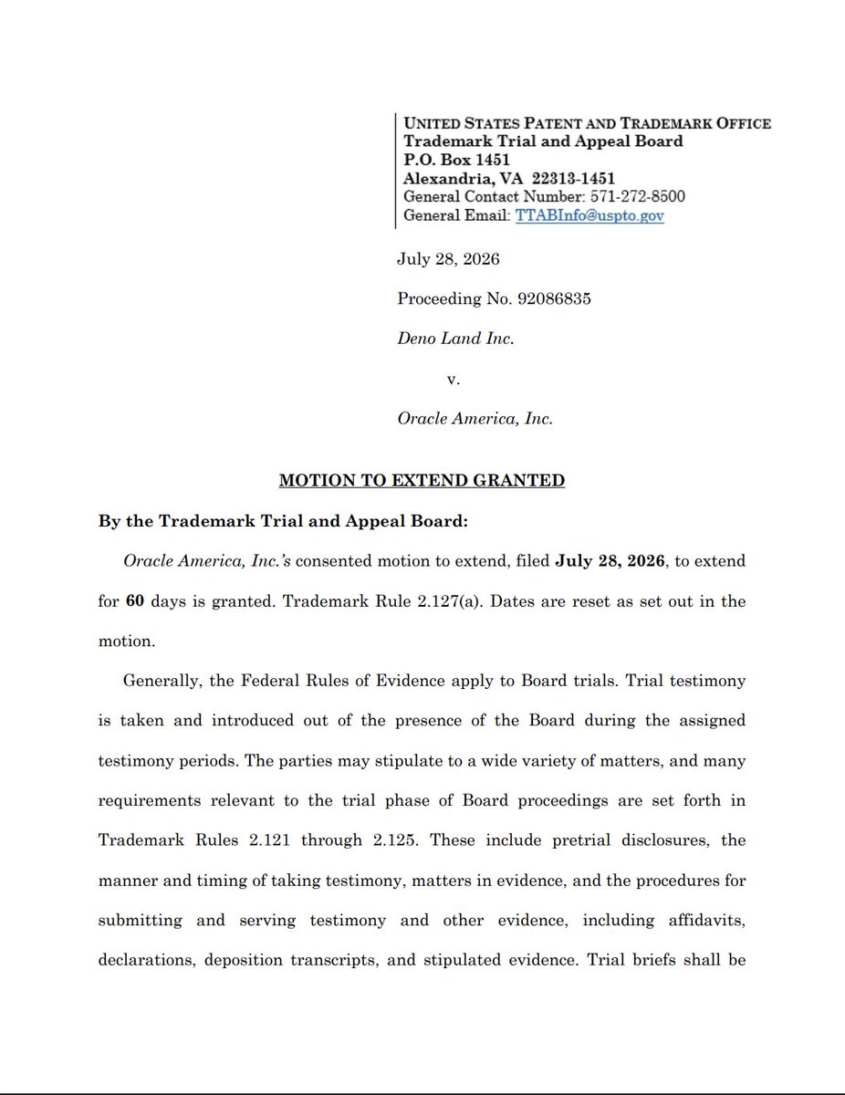 rough__sea's tweet photo. JavaScript trademark update: We've consented to another request from Oracle to extend the timeline. This is their 5th extension request. https://t.co/3WJOX3MEbo