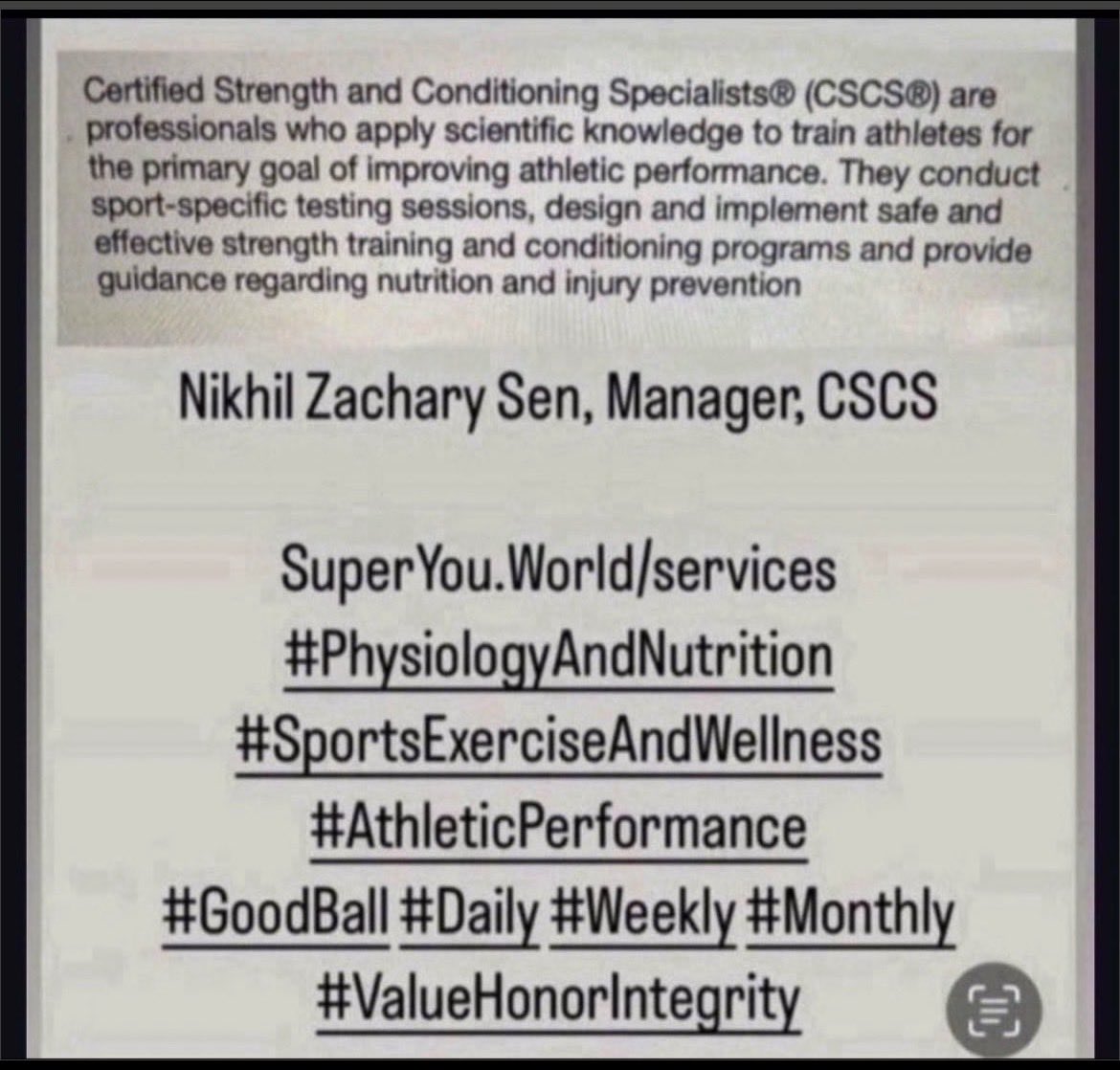 NikhilZSen's tweet photo. Great Value Any Situation #AndMore
🏏⚾️🏈🏀⚽️🎾🏓🏊🏻‍♂️🙌🏼🥋

#AllSportsPerformance
#FamilyToSportsMedicine
#StrengthAndConditioningFitness  
#AllIndustriesService #PhysiologyNutritionalHealth #CPT #CSCS #AthleticPerformanceAndCoaching #SportsBusiness #SportMG

https://t.co/bIhuTWvDgb https://t.co/fp5JGeCfXP