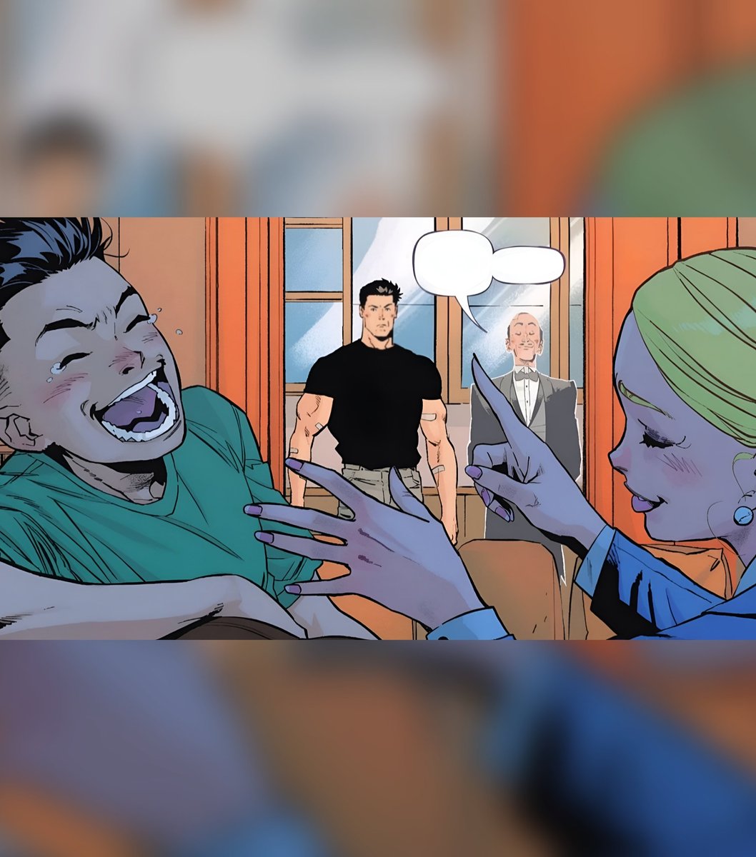 CartoonsOTMoon's tweet photo. Verity Pennyworth (la nueva mayordoma de Batman) ha logrado lo imposible:

Hacer reír a Damian Wayne. https://t.co/JWVe9vfPsb
