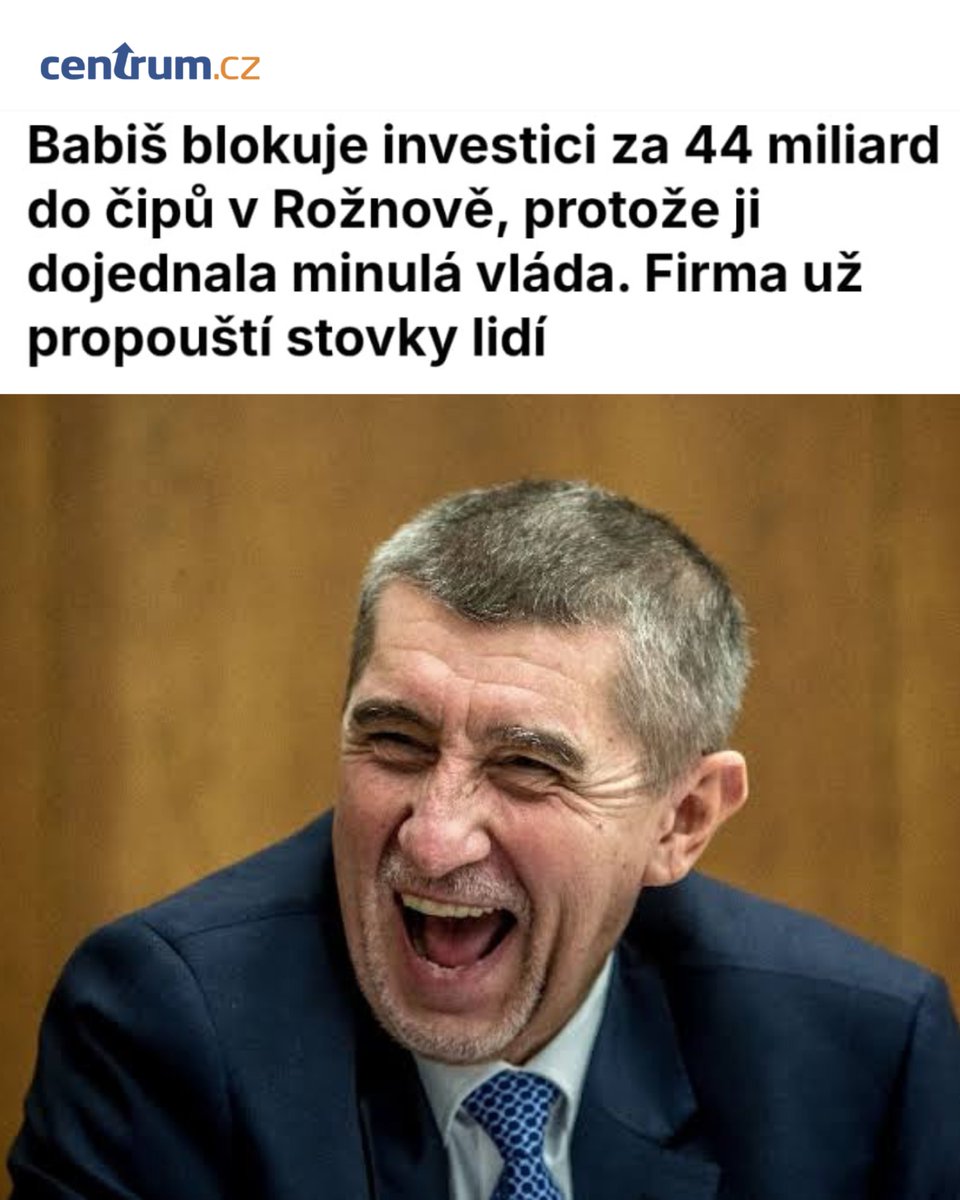 MJureka's tweet photo. Moderní průmysl a tím i dobře placená pracovní místa premiér zařízne jen proto, aby za to neměla kredit minulá vláda. V tom je všechno, co o uvažování této vlády potřebujete vědět… https://t.co/QVRdbxfEcx
