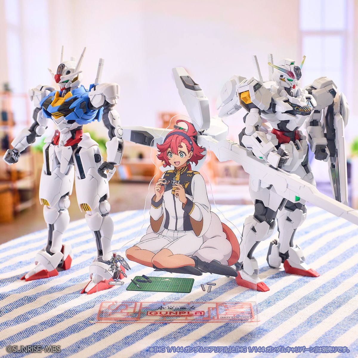 HobbySite's tweet photo. ／

本日より開催！📢
『機動戦士ガンダム 水星の魔女』×ガンプラキャンペーン

＼

対象店舗などで『水星の魔女』関連の対象ガンプラを購入で、描き下ろしイラストを使用したクリアスタンドをプレゼント✨

本日からは第一弾「スレッタ クリアスタンド」を配布開始‼️

さらに、本日19:30～の「ガンチャン夏休み特番2026」配信内で録り下ろしシナリオのピクチャードラマを公開！

【第一弾】スレッタ クリアスタンド
期間：8月1日(土)～8月16日(日)

【第二弾】ミオリネ クリアスタンド
期間：8月17日(月)～8月31日(月)

詳細はキャンペーン特設サイトをチェック！
https://t.co/6o9rqUmlxk

#ガンプラ #水星の魔女 #G_Witch