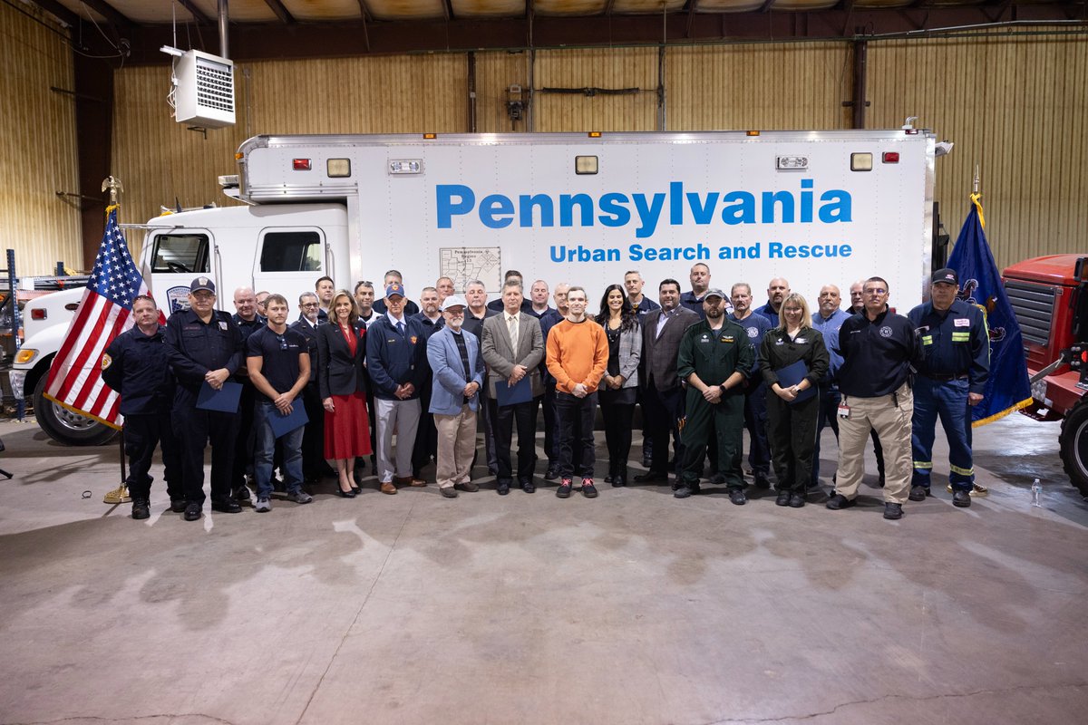 SenRobinsonPA's tweet photo. Western PA got an additional $6 million for Urban Search and Rescue Strike Team 1 in our state budget to continue providing emergency response services in our region!

I am proud to work with local first responders to ensure they have the resources they need. https://t.co/F3tMks0itI