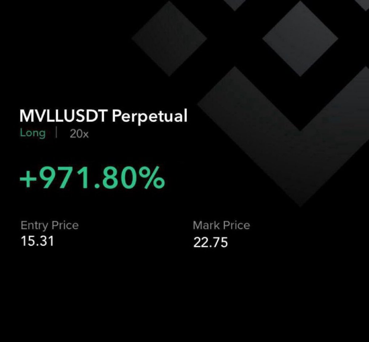 MichaelManunx6's tweet photo. #MVLL/USDT IS STILL GOING AS ANALYZED
profit: 971.80%π
$MVLL
Good PROFIT made on this trade for the benefits of our investors π°π°
Click ππΏππΏ to join our free signals group.
https://t.co/WQE8pPugfI https://t.co/oLBf1Qnwyj