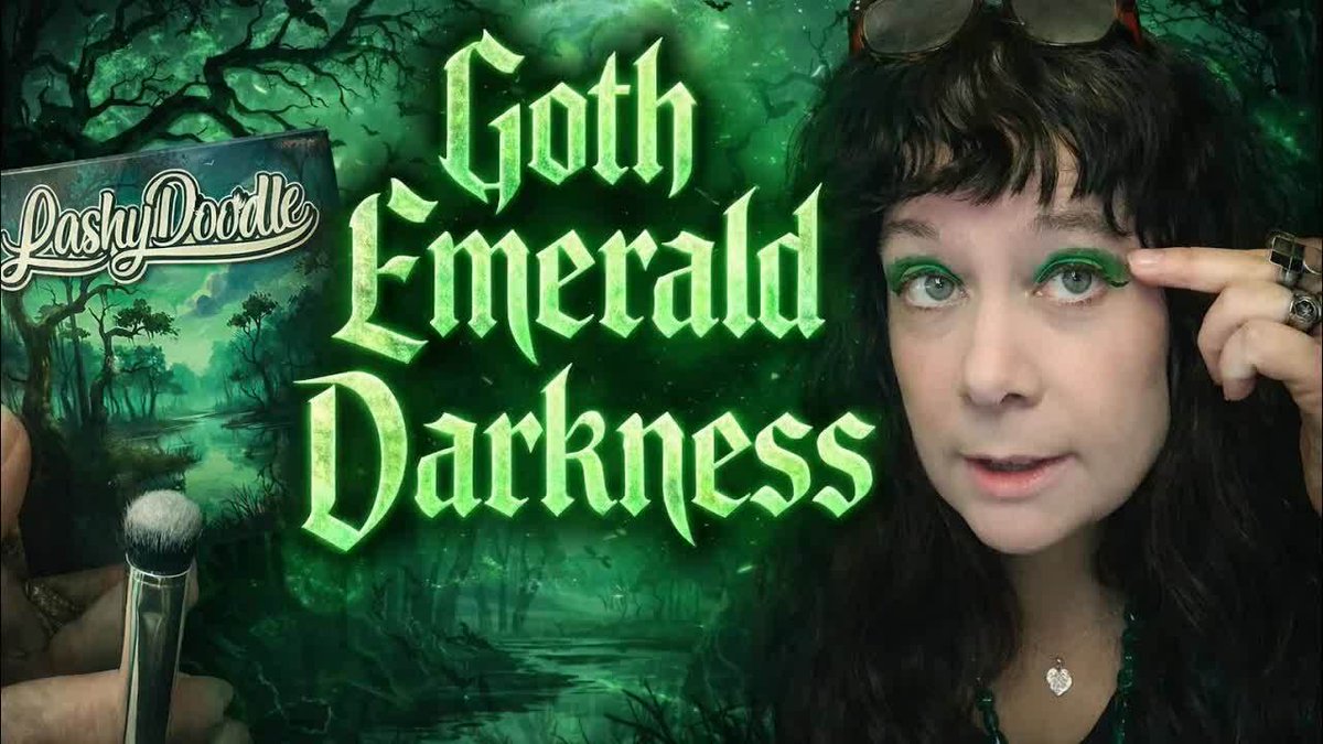 GothicBeautyMag's tweet photo. @ohmygoth25 demonstrating fun makeup look she created with cosmetics from Gothic Beauty Box 59, especially the @lashydoodle Bog Witch eyeshadow palette!
https://t.co/44nwXVMs8b
#ohmygoth #lashydoodle #darkasteroid #bogwitch https://t.co/5hgeUNgsg9 https://t.co/SRjJI6wFdj