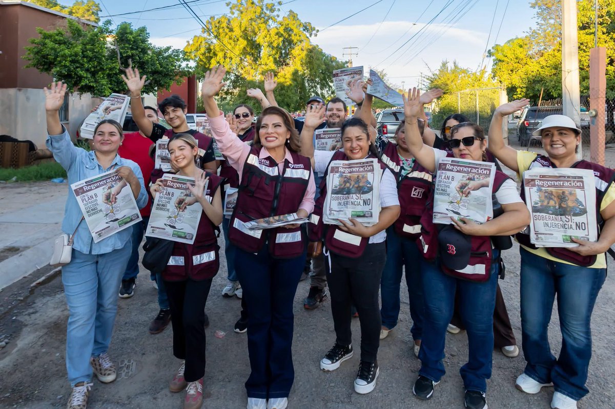 LoreniaValles_'s tweet photo. Al sur de mi querida“Ciudad del Sol”, en la colonia Nuevo Hermosillo, también la gente está con la Cuarta Transformación. https://t.co/mgofzLHmW2