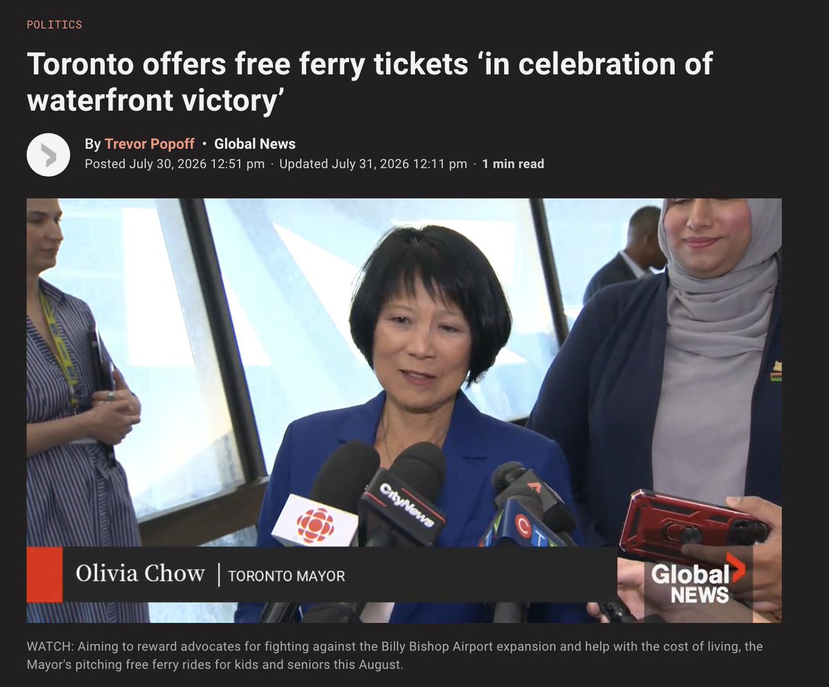 raghu_venugopal's tweet photo. Toronto's right is in meltdown over kids and seniors visiting the Toronto islands for free, paid by taxypayers. They'd argue it's better to spend that money on tearing up bike lanes, tasering homeless people on subways and pushing drug users into parks. 
https://t.co/9RDq3EKov6 https://t.co/OBeW5p9UUc