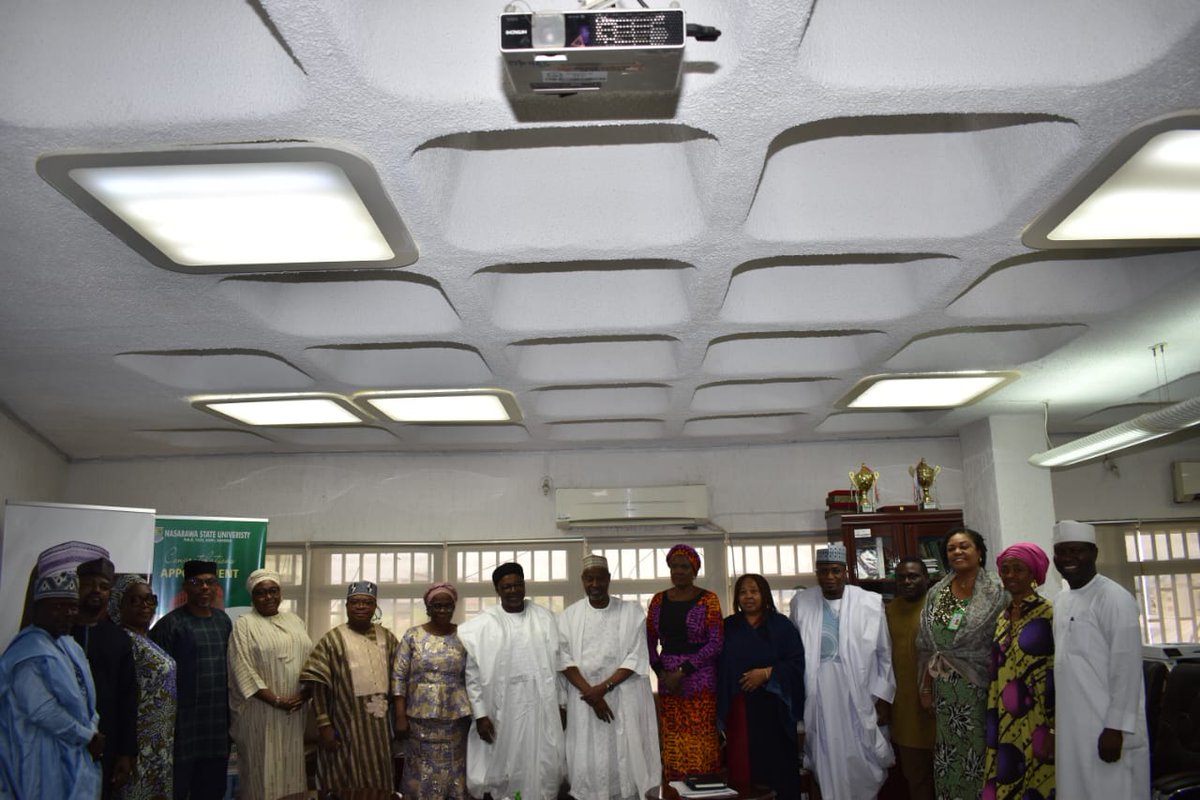 OfficialNUC's tweet photo. The Chairman of the Board, Nursing and Midwifery Council of Nigeria, Dr. Alice Ogundele, today led a delegation comprising the Registrar/CEO, Dr. Ndagi Alhassan, and other members of the Management team on a courtesy visit to the Executive Secretary, National Universities Commission (NUC), Prof. Abdullahi Yusufu Ribadu, FCVSN.

The visit reinforced the longstanding partnership between the Commission and the Council, with discussions centred on collaboration in key policy areas. Prof. Ribadu described nursing as a critical profession in Nigeria's healthcare system and reaffirmed NUC's commitment to supporting initiatives that strengthen nursing education and training.