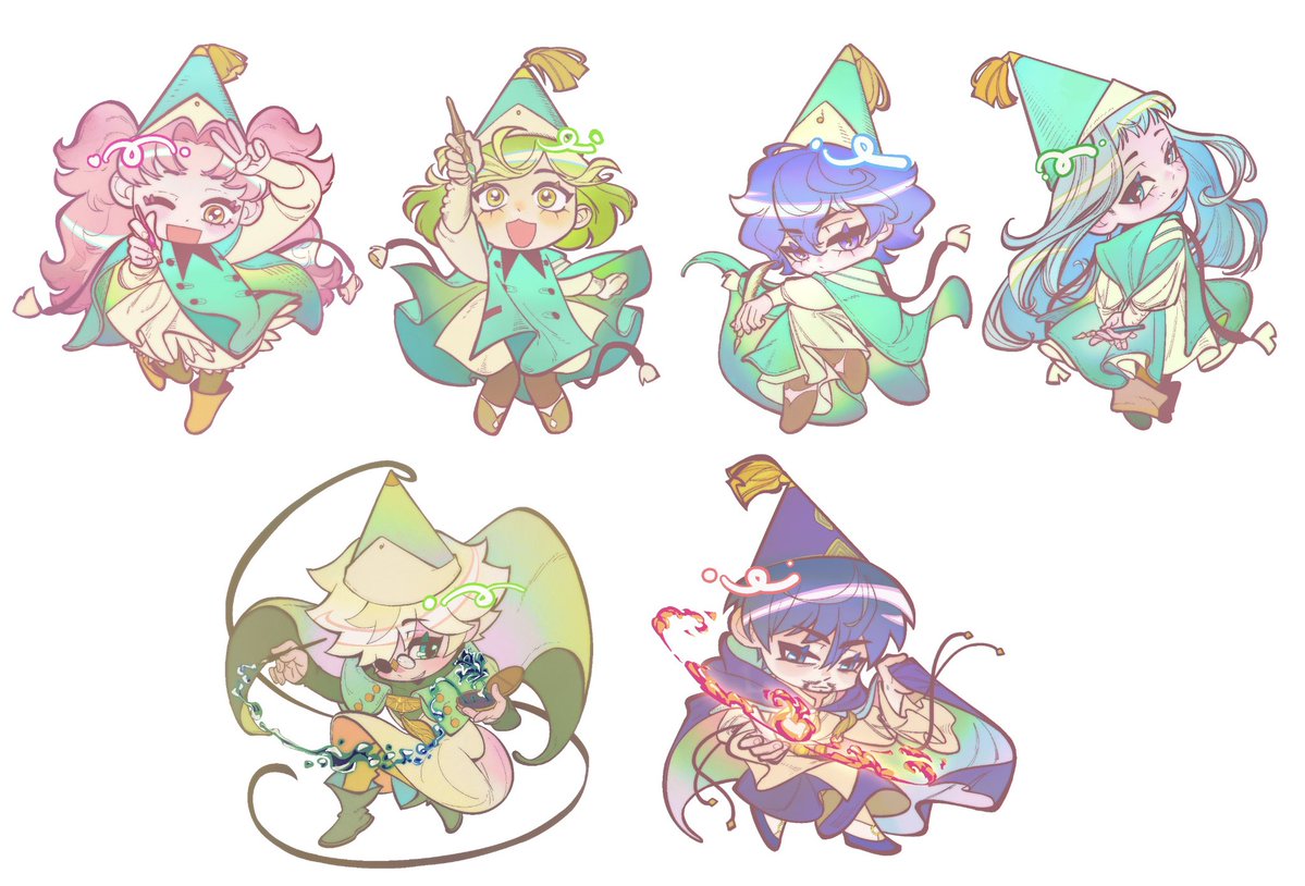 noredemptionarc's tweet photo. Finished my #Δ帽子 #witchhatatelier  chibis 🎉 https://t.co/LAqdyUD1dK