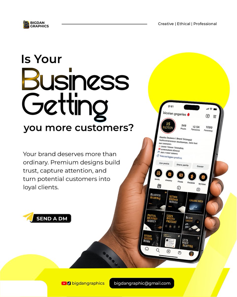 bigdangraphic's tweet photo. Your business doesn't need more posts.
It needs better branding.
Professional design builds trust, attracts attention, and turns visitors into customers.
If your brand isn't making the right first impression, let's change that.
DM to get started.
#Branding #Bigdangraphics https://t.co/hes0xlkPO1