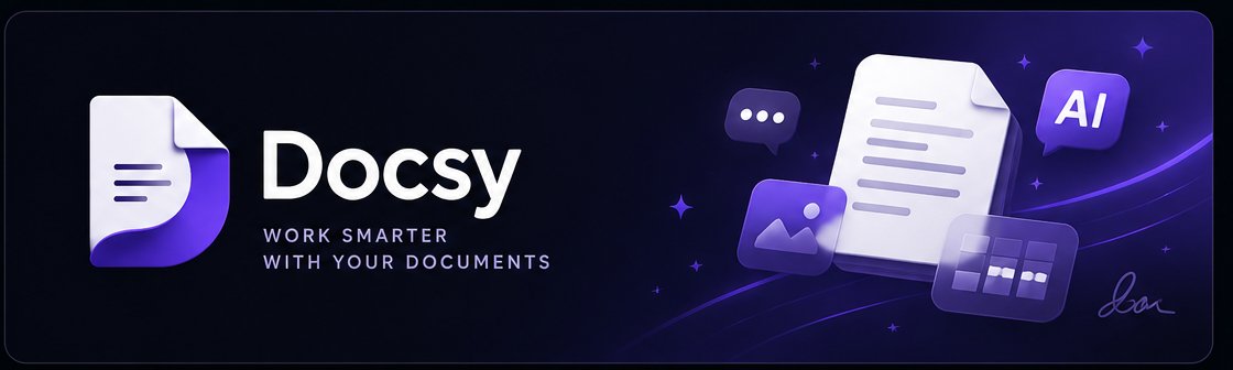 Docsyuk's tweet photo. Docsy is live!
Your all-in-one document workspace.
Convert, organize and understand documents in second
Powered by Al. Built for everyone.
Simpler documents. Smarter workflows.
Try it now → https://t.co/e960P0lyDf https://t.co/VGeJHjIwoI