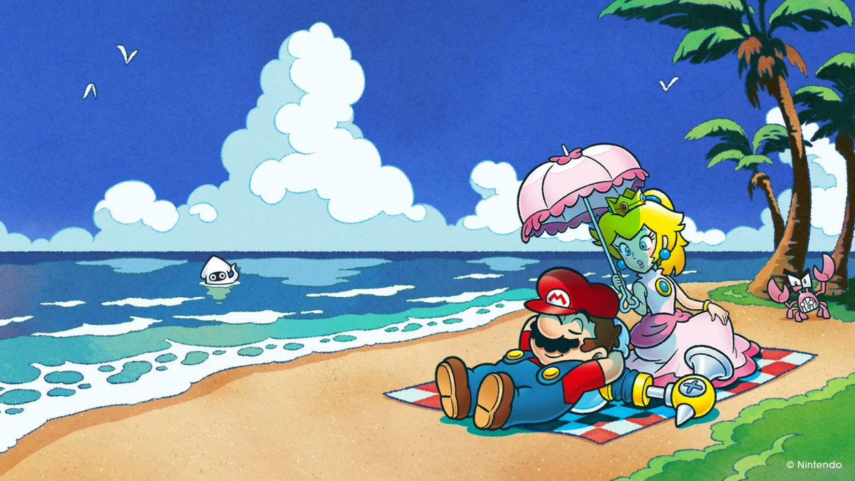 Stealth40k's tweet photo. Official 2026 Mario Summer Art from Nintendo. 

It's based off Super Mario Sunshine!

https://t.co/HF5iCVoD2S https://t.co/wK9oQ5jbA8