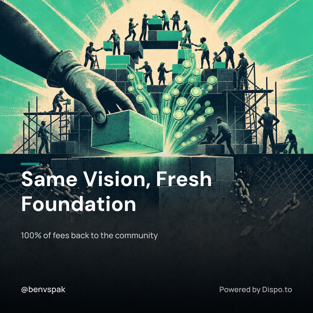 2050xoff's tweet photo. $BUILDERS is back. Clean contract, fully team-owned.

Why we relaunched: the old contract split creator fees with a partner who's no longer building with us. That's done.

Same team. Same vision. Fresh foundation. 🚀

https://t.co/WyWcvWvzFJ https://t.co/KQNX7idGNi