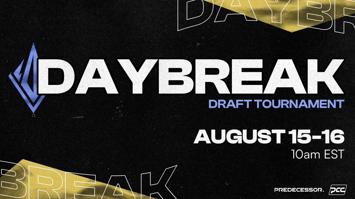 PredPCC's tweet photo. If you missed out on the announcement we got you. 

We will be putting on a showcase draft tourney to highlight the Daybreak Map (WIP) to highlight the work Cynic and others have put in thus far and how far it has come.

It's going to be a banger you don't want to miss!  🔥 https://t.co/3AsxyfjjPM