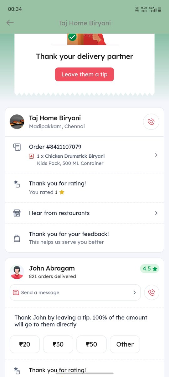 VivegamNaveen3's tweet photo. I have ordered 1 Chicken Drumstick briyani but it gives kids pack and
Also not full drumsticks only give 65 peaces in 2 also not give egg worst 
I can try to contact restaurant but now it's close please refund  @zomato https://t.co/4WCI5EENNF
