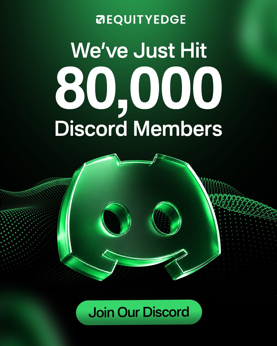 EquityEdgeUK's tweet photo. 🎉 We just hit 80,000 Discord members!

To celebrate this incredible milestone, we’re giving away 500 x $10,000 Instant Accounts! 🚀

How to enter:

1️⃣ Like & Repost this post
2️⃣ Tag 3 friends
3️⃣ Like & Repost our latest 3 posts
4️⃣ Join our Discord: https://t.co/joHkUQZ1Bb

To qualify, you must also have a registered account on our website.

🏆 Winners announced: 10th August

Good luck to everyone! 🍀

Enter now! 👇