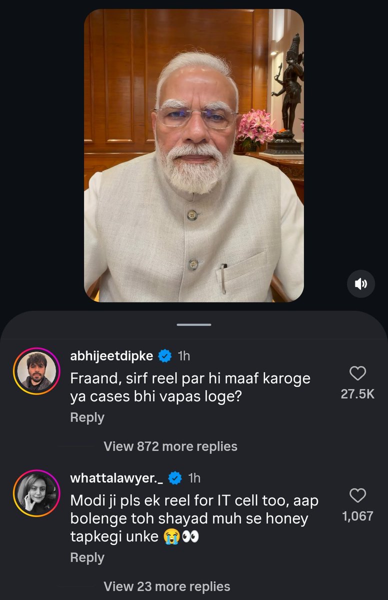 AMIT_GUJJU's tweet photo. Here's an example of how arrogant and immature the CJP leaders are.

PM Modi forgave the youngsters who had abused him on Instagram.

Instead of appreciating PM Modi for showing such generosity, Abhijeet Dipke and Ratna Singh showed up in the replies just to vent their bitterness.

Some young people in this country should seriously think twice before making such people their leaders, people who are so arrogant and spiteful.