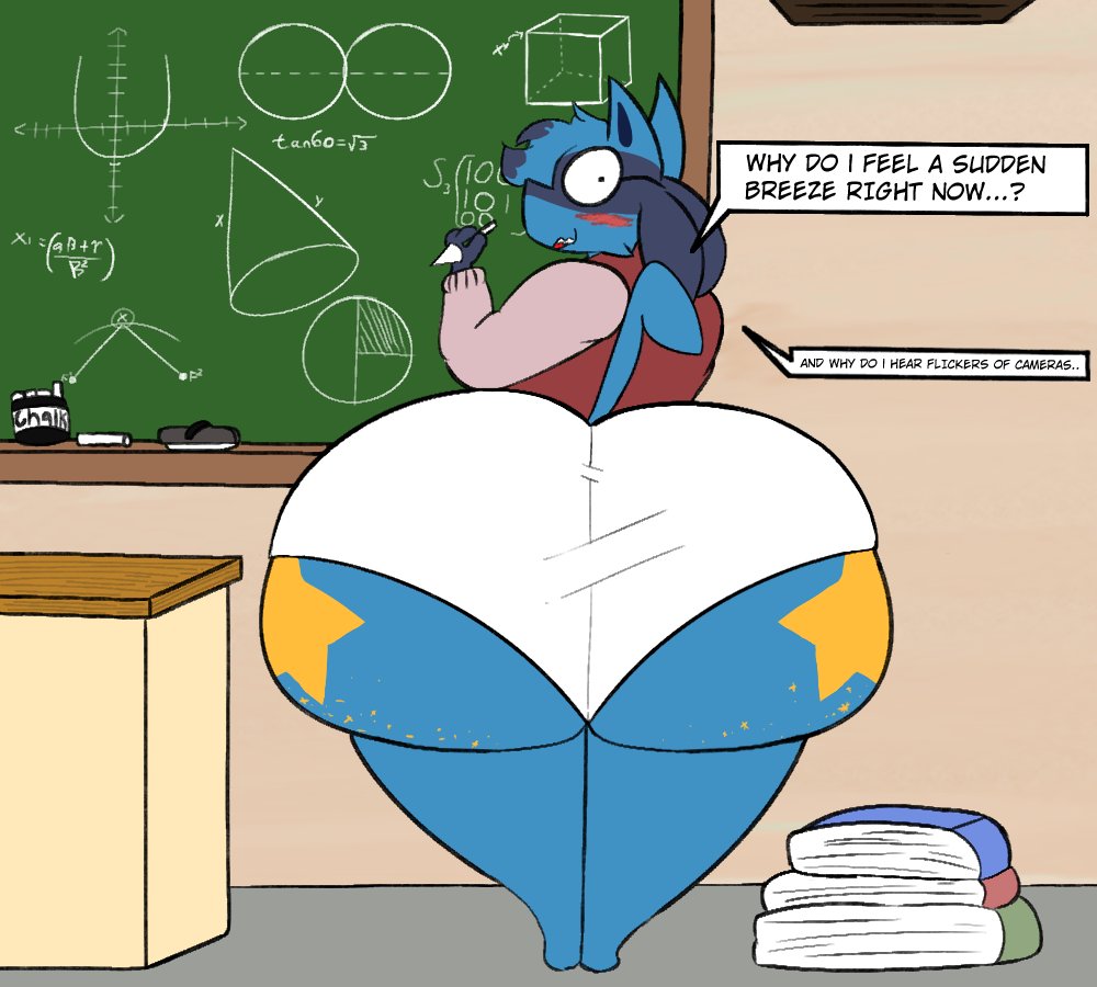Fluflufluflufen's tweet photo. Sephs first lecture went about as planned @MirukiBlue https://t.co/h2oPgbgO6q