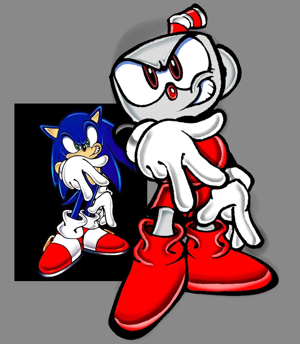 defaultp3rson's tweet photo. part 2, cuphead throwing gang signs https://t.co/fXV0G2Koik