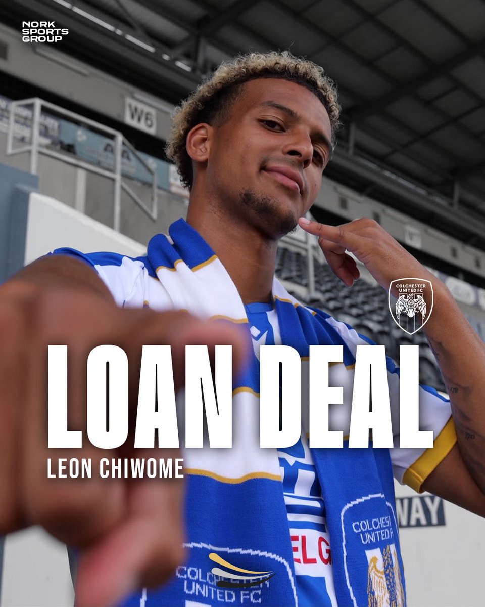 norksportsgroup's tweet photo. LOAN MOVE 🔵⚪️

Congratulations to our client @leon_chiwome who has joined League Two Club @ColU_Official on a season long loan from @Wolves 

Best of luck to Leon for the season ahead. https://t.co/h5AwoHT5pO