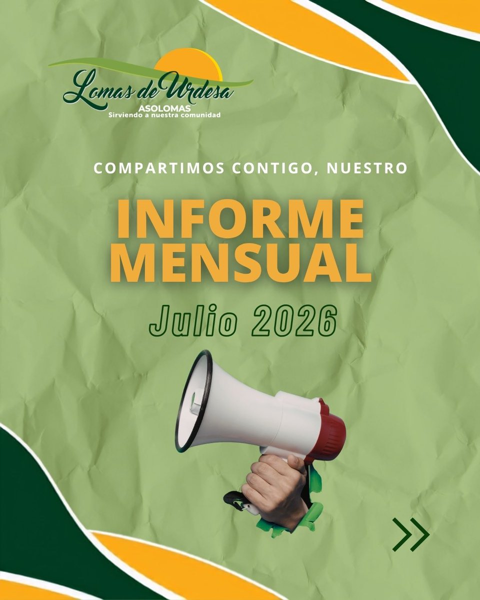 ComLomasDUrdesa's tweet photo. Compartimos nuestro informe mensual con las principales acciones, gestiones y avances realizados durante este mes. En ASOLOMAS seguimos trabajando con compromiso por el bienestar de nuestra comunidad y el desarrollo de Lomas de Urdesa.

#comunidad #urdesa #guayaquil https://t.co/KnZlyzOQf8