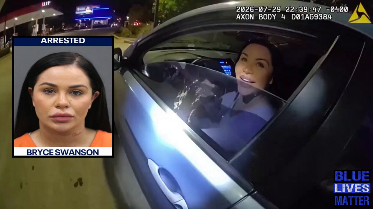 bluelivesmtr's tweet photo. But.... Democrats say this stuff doesn't happen?!?!  Canadian woman stopped in Florida with 12 driver’s licenses, all showing her face but different names and birth dates.

Hillsborough County deputies pulled over 28-year-old Bryce Swanson near West Hillsborough Avenue after noticing her lights were out.

She first identified herself as Brianna Valenzuela and claimed she had a license. She later admitted she had never possessed a valid driver’s license.

A search of the vehicle turned up 12 licenses bearing her photograph under different identities.

Deputies determined she is from Canada and had overstayed her visa.

She was arrested and charged with fraudulent use of personal information involving more than $5,000 or between 10 and 20 victims, along with related offenses.

This is not an isolated oddity. It is another documented case of sophisticated identity fraud by someone who should not be in the country.

#Florida #IdentityFraud