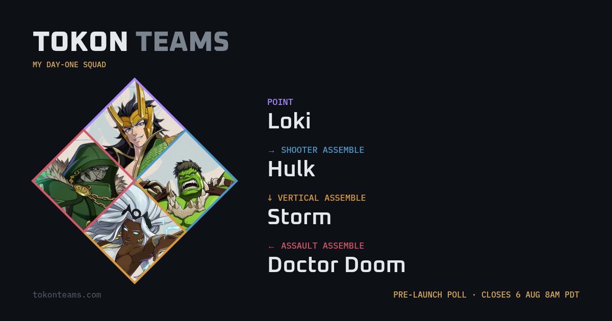 _JrVerse's tweet photo. Had so much fun in the #MARVELTōkon beta.

On launch got to try this team. https://t.co/QvSJ5QdkUy