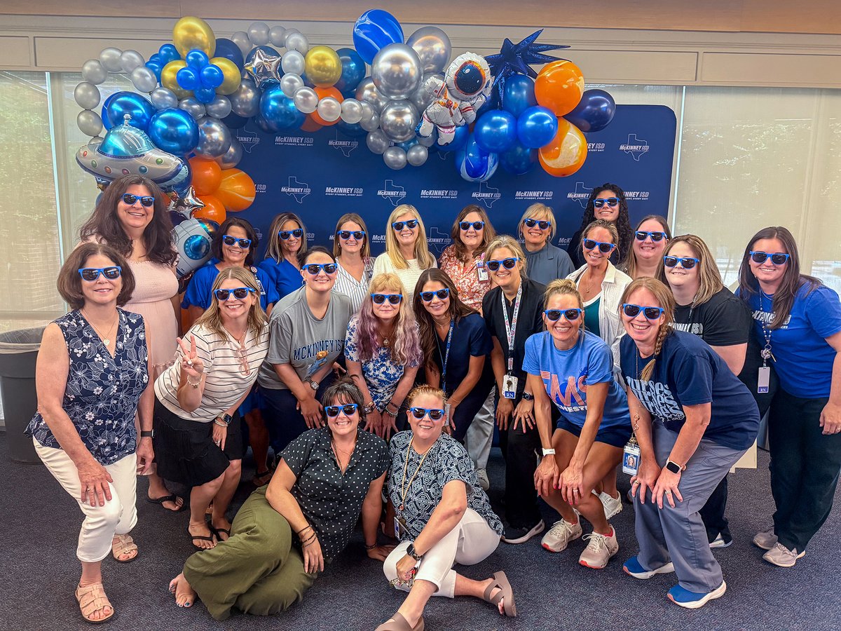 mckinneyisd's tweet photo. As McKinney ISD gears up for the 2026-27 school year, campus leaders and Health Services staff gathered for professional learning this week to prepare for students' return! Teachers report back next week, and school starts Aug. 13. We can't wait! https://t.co/Smze1WQTj9