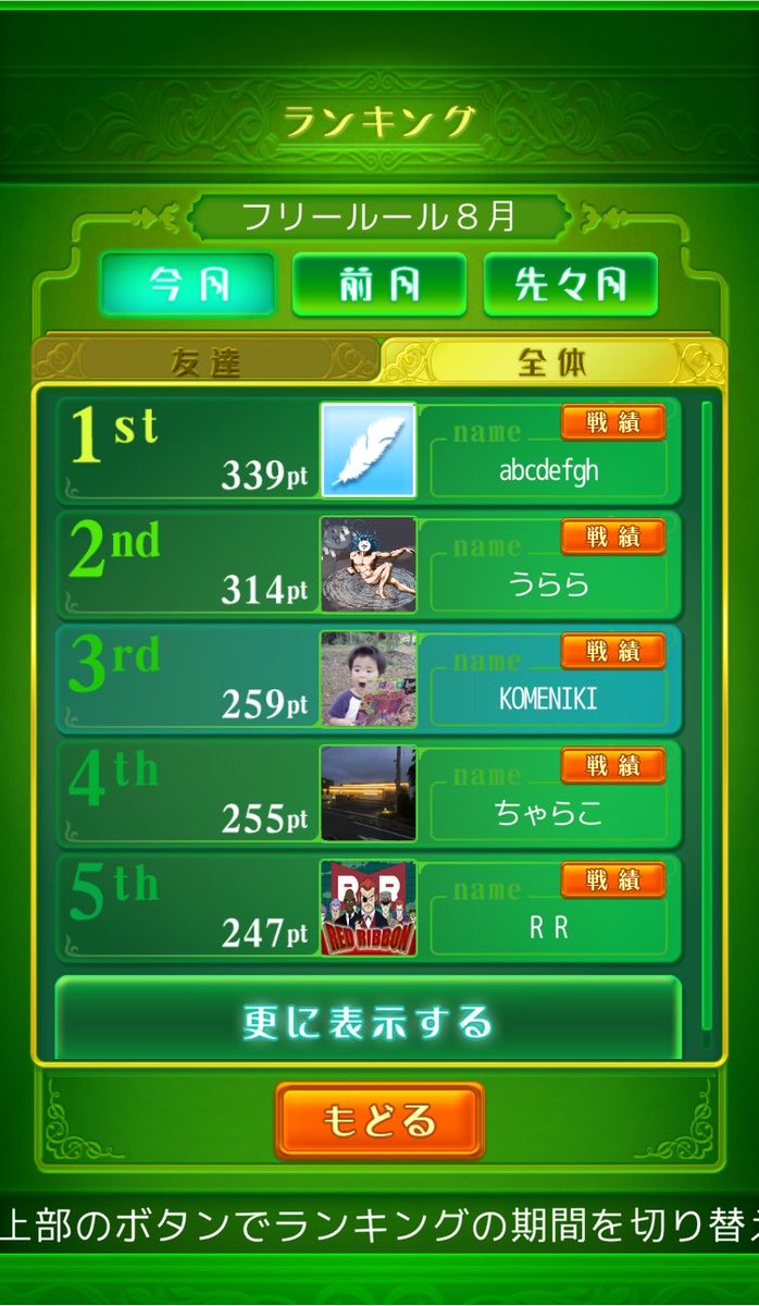 hinata_drum_'s tweet photo. 大富豪日本3位になってた https://t.co/OvxgR3DE1v