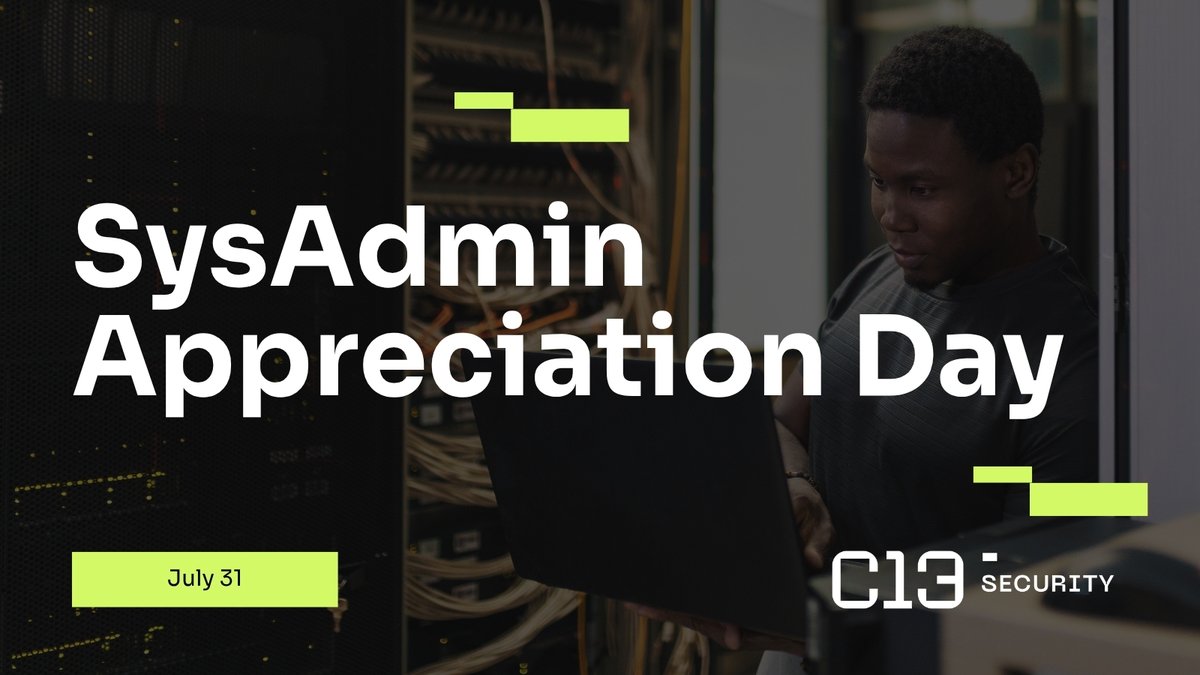 C13Security's tweet photo. Happy #SysAdminDay to the heroes keeping us online!
3 truths sysadmins will love:
🔁 Reboot before calling. They'll ask anyway.
📧 That "urgent" ticket filed at 4:58pm on Friday.
🖥️ The server from 2019. Nobody touches it. Nobody dares.
Thanks for all you do. 🙏🏽
#CyberSecurity https://t.co/Sm79tkDaqN
