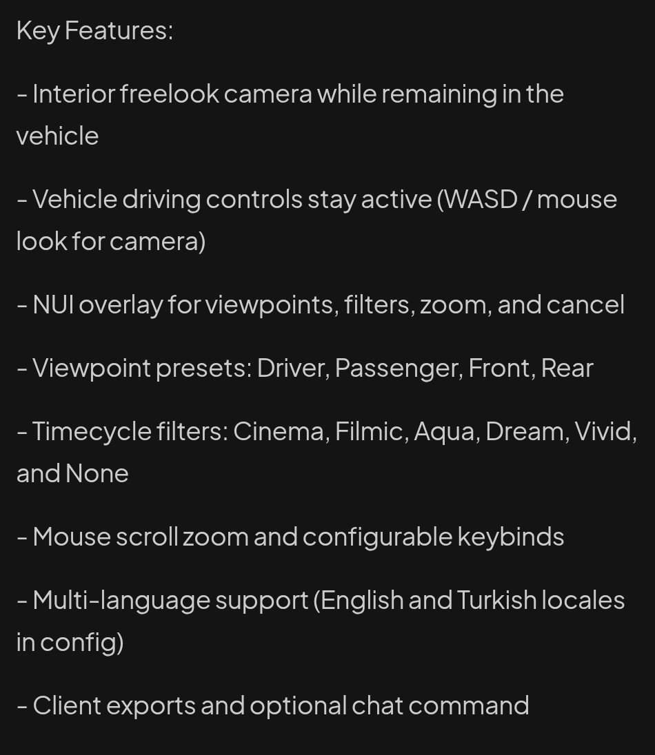 M3Z0S's tweet photo. 360 CAMERA π₯π₯ππ»
40$
#MEZOS
#FIVEM
#GTA
#SCRIPT
#MLO
#CAR https://t.co/vvcaoq8ja1