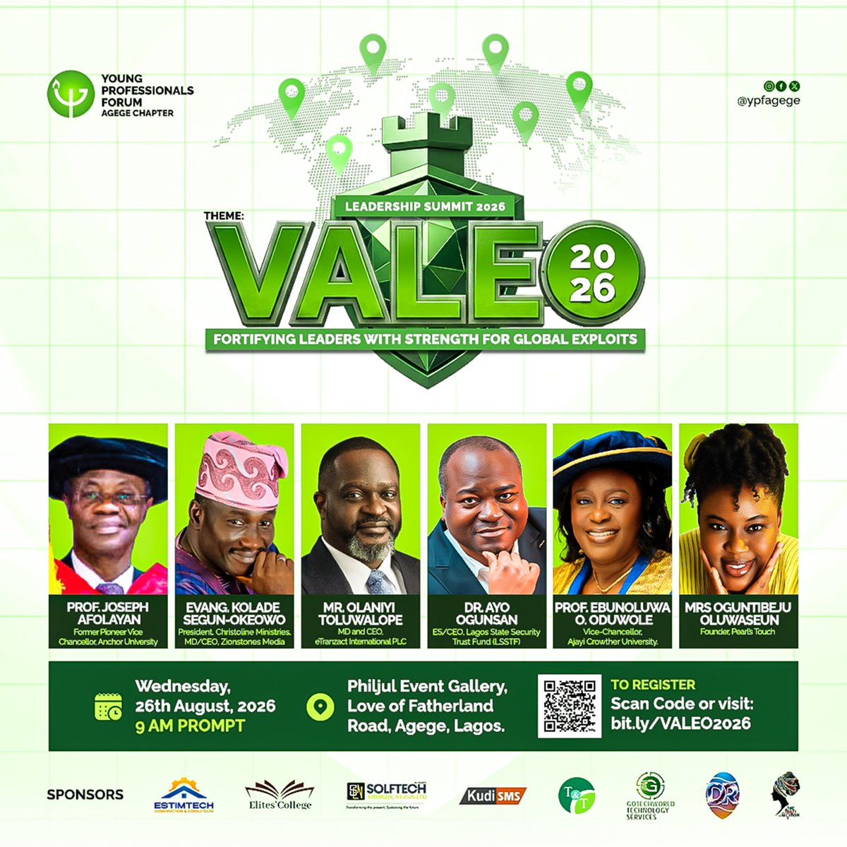 YPFAgege's tweet photo. Six speakers. Eight sponsors. One room. 🏰⚡

VALEO 2026 is fully loaded and August 26th is almost here.

Your spot is one tap away 👇
https://t.co/5vnpwsJDJK
📍 Philjul Event Gallery, Agege | ⏰ 9am Prompt

#VALEO2026 #YPFAgege #LeadershipSummit #FortifyingLeaders https://t.co/XqPehhBDkx